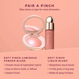 Buy Rare Beauty Soft Pinch Liquid Blush in shades Grateful - Dewy True Red, Happy - Dewy Cool Pink, Joy - Dewy Muted Peach, Lucky - Dewy Hot Pink, Bliss - Matte Nude Pink, Faith - Matte Deep Berry, Grace - Matte Bright Rose Mauve, Love - Matte Terracotta, Hope - Nude Mauve, Encourage - Soft Neutral Pink, Believe - True Mauve, Virtue - Beige Peach, Worth - True Rose in Pakistan