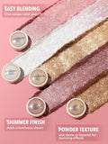 SHEGLAM Gleam Chaser Eyeshadow Topper - Frosting, Just Glazed, Peach Ring, Honey Drip, Brown Sugar