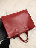 Shein Burgundy Vintage Tote Bag