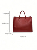 Shein Burgundy Vintage Tote Bag