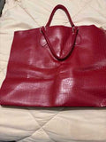 Shein Burgundy Vintage Tote Bag