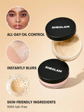 SHEIN SHEGLAM Baked Glow Setting Powder - Translucent, Light Pink, Cappuccino, Banana, Bubblegum