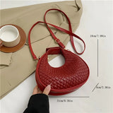 Stylish Red Crescent Moon Shoulder Bag