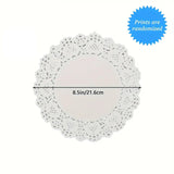 100 Pcs White Lace Paper Disposable Doilies - serving paper