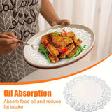 100 Pcs White Lace Paper Disposable Doilies - serving paper