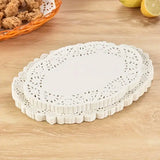 100 Pcs White Lace Paper Disposable Doilies - serving paper