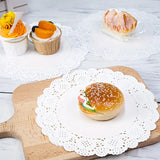 100 Pcs White Lace Paper Disposable Doilies - serving paper