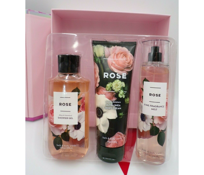 Bath and Body Works ROSE Let It Snow Gift Box Set WITH 3 FULL