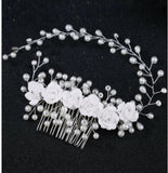SHEIN Flower & Pearl Design Hair Comb