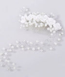 SHEIN Flower & Pearl Design Hair Comb