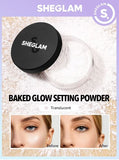 SHEIN SHEGLAM Baked Glow Setting Powder - Translucent, Light Pink, Cappuccino, Banana, Bubblegum