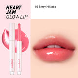 Peripera - Heart Jam Glow Lip - 01 Peach Fondue, 02 Berry Milk Tea, 03 Grapefruit Crush, 04 Honey Nut, 05 Berry Coke, 06 Cherry Smoothie, 07 Apricot Jelly, 08 Peach Crumble, 09 Cherry Filling