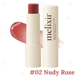 Buy Melixir Vegan Lip Butter in shades 02 Nude Rose, 03 Red Velvet, 05 Dewy Rose, 06 Rust Red, 10 Flutter, 15 Dirty Pink, 16 Wine Stain, 18 Vintage Red online in Pakistan