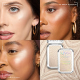 NYX Buttermelt Highlighter - 05 - Bright & Butta - Light champagne, 10 - Glaze it Butta - Light bronze, 15 - U Butta Werk - Frosty pink, 35 - Butta in Bronze - Bronze gold, 40 - No 1 Butta - Holographic lavender