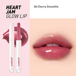 Peripera - Heart Jam Glow Lip - 01 Peach Fondue, 02 Berry Milk Tea, 03 Grapefruit Crush, 04 Honey Nut, 05 Berry Coke, 06 Cherry Smoothie, 07 Apricot Jelly, 08 Peach Crumble, 09 Cherry Filling