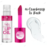 Essence Hydra Kiss Lip Oil - 03-Pink Champagne, 06-Cranberry Is Back, 07-Classy Glassy, 08-Mocha Glow