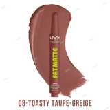 Buy NYX Fat Matte Smooth Color Lipstick in shades NYX Fat Matte Smooth Color Lipstick - 01-Cozy Whipped, 02-Cashmere Cutie, 03-Coral Cuddlin', 04-Rose Robe, 06-Beary Nude, 07-Cocoa Cuddles, 08-Toasty Taupe, 09-Mauve Cloud, 10-Flamingo Feather, 11-Pink Puff, 12-Blush Blanket, 13-Fluffy Fuchsia, 14-Hibiscus Hug, 15-Fuzzy Flame, 16-Plushin' Plum, 17-Scarlet Snuggles, 18-Berry Smooth in Pakistan