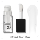 ELF - Glow Reviver Lip Oil - Crystal Clear - Clear, Honey Talks - Beige Brown, Pink Quartz - Sheer Light Pink, Coral Fixation -Sheer Coral, Jam Session - Black Cherry, Rose Envy - Rosewood, Red Delicious - Red, Money Mauve - Mauve, Hot as Fudge - Rich Brown, It's Giving Guava - Peachy Pink