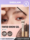 SHEGLAM Hold 'Em Up Tinted Brow Gel Taupe, Auburn, Chocolate, Espresso Long Lasting Voluminous Eyebrow Tint With Hair-Like Fibers Non-Greasy Shapes Lifts Sets Eyebrow Cream With Brush