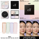 ELF Set It Bright Powder Quad - Fair, Fair Tan, Light, Light Medium, Medium Tan, Deep Rich