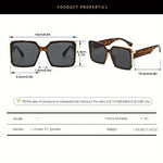 1 Pair of Oversized Rectangular Women's Glasses