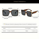 1 Pair of Oversized Rectangular Women's Glasses