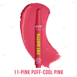 Buy NYX Fat Matte Smooth Color Lipstick in shades NYX Fat Matte Smooth Color Lipstick - 01-Cozy Whipped, 02-Cashmere Cutie, 03-Coral Cuddlin', 04-Rose Robe, 06-Beary Nude, 07-Cocoa Cuddles, 08-Toasty Taupe, 09-Mauve Cloud, 10-Flamingo Feather, 11-Pink Puff, 12-Blush Blanket, 13-Fluffy Fuchsia, 14-Hibiscus Hug, 15-Fuzzy Flame, 16-Plushin' Plum, 17-Scarlet Snuggles, 18-Berry Smooth in Pakistan