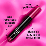 ELF Pout Clout Lip Plumping Pen - JUST PEACHY - LIGHT PEACHY PINK, PINKY OUT - LIGHT NUDE PINK, BUST A MAUVE – MAUVE, PLUM ON OVER – BERRY, RED MY MIND - SHEER RED, WICKED CHERRY - BLACK CHERRY