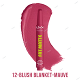 Buy NYX Fat Matte Smooth Color Lipstick in shades NYX Fat Matte Smooth Color Lipstick - 01-Cozy Whipped, 02-Cashmere Cutie, 03-Coral Cuddlin', 04-Rose Robe, 06-Beary Nude, 07-Cocoa Cuddles, 08-Toasty Taupe, 09-Mauve Cloud, 10-Flamingo Feather, 11-Pink Puff, 12-Blush Blanket, 13-Fluffy Fuchsia, 14-Hibiscus Hug, 15-Fuzzy Flame, 16-Plushin' Plum, 17-Scarlet Snuggles, 18-Berry Smooth in Pakistan