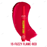 Buy NYX Fat Matte Smooth Color Lipstick in shades NYX Fat Matte Smooth Color Lipstick - 01-Cozy Whipped, 02-Cashmere Cutie, 03-Coral Cuddlin', 04-Rose Robe, 06-Beary Nude, 07-Cocoa Cuddles, 08-Toasty Taupe, 09-Mauve Cloud, 10-Flamingo Feather, 11-Pink Puff, 12-Blush Blanket, 13-Fluffy Fuchsia, 14-Hibiscus Hug, 15-Fuzzy Flame, 16-Plushin' Plum, 17-Scarlet Snuggles, 18-Berry Smooth in Pakistan