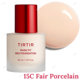 TIRTIR Mask Fit Red Foundation 30ml - 10C Shell, 13N Fair Ivory, 15C Fair Porcelain, 17C Porcelain, 17N Vanilla, 21C Cool Ivory, 21N Ivory, 21W Natural Ivory, 22N Shell Beige, 23N Sand, 24N Latte, 24W Soft Beige, 25C Cool Taupe, 27C Cool Beige