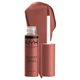 NYX Butter Gloss Non-Sticky Lip Gloss - 02|Éclair-Pale cool pink, 03|Peaches And Cream-Peach, 04|Merengue-Cool lavender pink, 05|Crème Brulee-Pale nude pink, 07|Tiramisu-Pinky nude, 09|Vanilla Crème Pie-Medium blue pink, 15|Angel Food Cake-Lavender mauve, 16|Praline-Pinky brown, 17|Ginger Snap-Medium neutral brown, 22|Devils Food Cake-Wine, 41|Cranberry Pie-Mauve purple, 43|Marshmallow-Muted lilac, 45|Sugar High-Peachy light nude, 47|Spiked Toffee-Brown mauve
