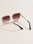 Shein - Sunglasses Coffee Brown