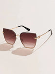 Shein - Sunglasses Coffee Brown