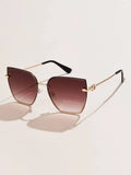 Shein - Sunglasses Coffee Brown