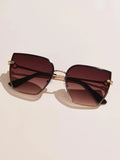 Shein - Sunglasses Coffee Brown