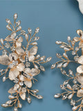 SHEIN 2pcs Butterfly & Flower Decor Bridal Hair Clip