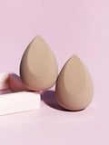 Shein - Pack of 2 Beauty Blenders - Apricot, Baby Pink & Brown