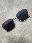 Shein - Metal Frame Sunglasses Black