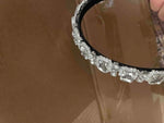 Shein - Headband with Stones Silver Black