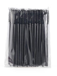 5 pcs Disposable Transparent BLACK Eyelash Extension Brush - Spooly