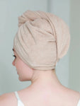 Shein - Hair Drying Cap Towel / Hair Turban -  Khaki