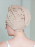 Shein - Hair Drying Cap Towel / Hair Turban -  Khaki