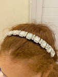 Shein - Headband with Stones Silver Black