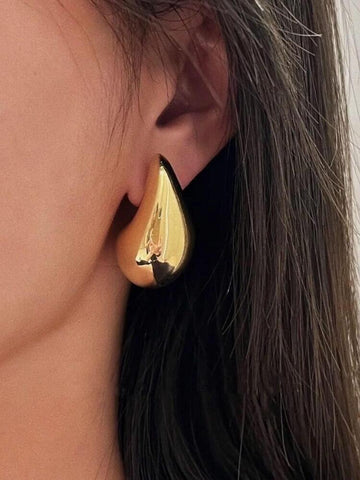 Shein - Water Drop Stud Earrings