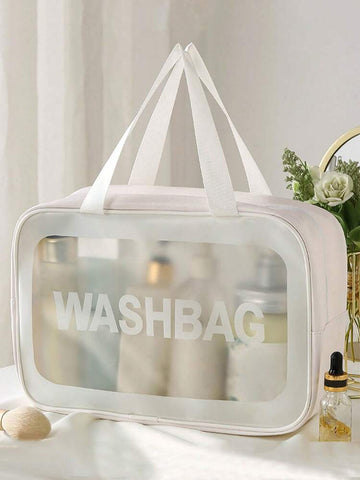 Shein - Beauty Bag Transparent Waterproof Toiletry Bag white