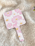 Shein Hand Makeup Mirror Pink flower Print