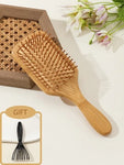 Shein - Bamboo Square Hair Brush