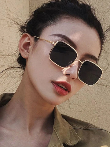 Shein - Square Framed Sunglasses