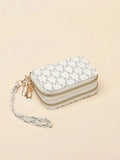 Shein - Double zipper wallet Letter Graphic